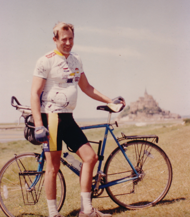 Montgomery cycling Brittany in 1995 | Credit: Courtesy