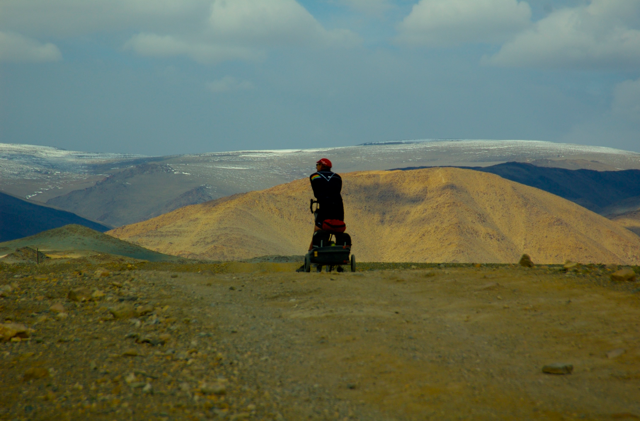 Montgomery cycling Mongolia in 2006 | Credit: Courtesy