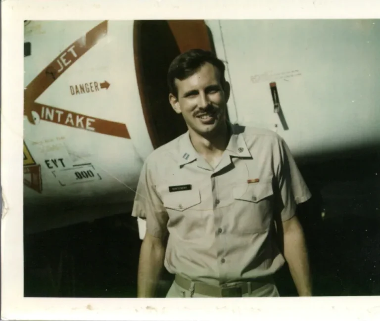 Montgomery aboard the USS “Coral Sea” in 1974 | Credit: Courtesy